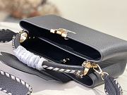 Louis Vuitton Capucines MM Black/Etain Metallic Gray Taurillon Leather 31.5 cm - 5