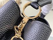 Louis Vuitton Capucines MM Black/Etain Metallic Gray Taurillon Leather 31.5 cm - 4