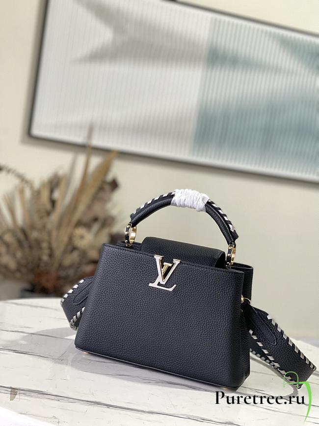 Louis Vuitton Capucines BB Black/Etain Metallic Gray Taurillon Leather 27cm - 1