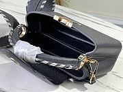Louis Vuitton Capucines Mini Black/Etain Metallic Gray Taurillon Leather 21cm - 5