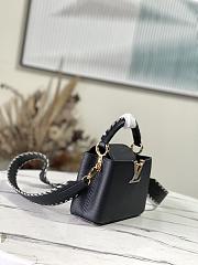 Louis Vuitton Capucines Mini Black/Etain Metallic Gray Taurillon Leather 21cm - 2