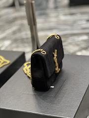 YSL Jamie Mini Chain Bag Black Jersey 698162 size 16×13×5 cm - 2