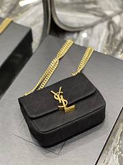 YSL Jamie Mini Chain Bag Black Jersey 698162 size 16×13×5 cm - 3
