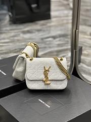 YSL Jamie Mini Chain Bag White Jersey 698162 size 16×13×5 cm - 1