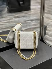 YSL Jamie Mini Chain Bag White Jersey 698162 size 16×13×5 cm - 5