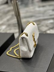 YSL Jamie Mini Chain Bag White Jersey 698162 size 16×13×5 cm - 3