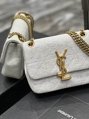YSL Jamie Mini Chain Bag White Jersey 698162 size 16×13×5 cm - 2