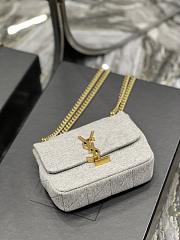 YSL Jamie Mini Chain Bag Light Grey Jersey 698162 size 16×13×5 cm - 6