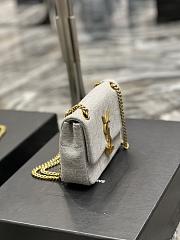YSL Jamie Mini Chain Bag Light Grey Jersey 698162 size 16×13×5 cm - 5