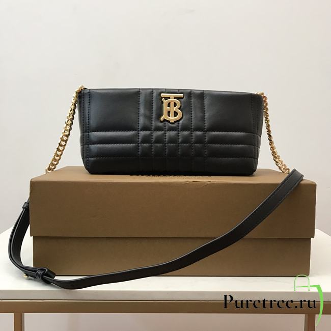 Burberry Quilted Leather Small Soft Lola Bag Black size 27.5x11x12 cm - 1