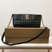 Burberry Quilted Leather Small Soft Lola Bag Black size 27.5x11x12 cm - 1