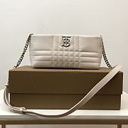 Burberry Quilted Leather Small Soft Lola Bag White size 27.5x11x12 cm - 1