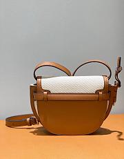 Loewe Mini Gate Dual Bag In Brown Soft Calfskin & Canvas size 21x12.5x9 cm - 4