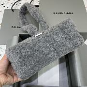 Balenciaga Fluffy Hourglass Small Handbag Grey size 23 x 10 x 14 cm - 4