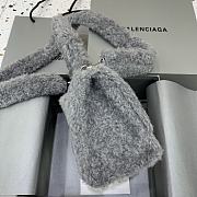 Balenciaga Fluffy Hourglass Small Handbag Grey size 23 x 10 x 14 cm - 3