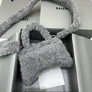 Balenciaga Fluffy Hourglass XS Handbag Grey size 19 x 8 x 11 cm - 2