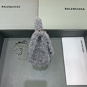 Balenciaga Fluffy Hourglass Mini Handbag With Chain Grey size 14 cm - 2
