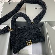 Balenciaga Fluffy Hourglass Small Handbag Black size 23 x 10 x 14 cm  - 1