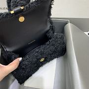 Balenciaga Fluffy Hourglass XS Handbag Black size 19 x 8 x 11 cm - 4