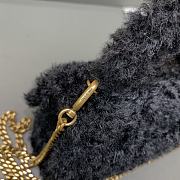 Balenciaga Fluffy Hourglass Mini Handbag With Chain Black size 14 cm - 3
