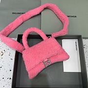 Balenciaga Fluffy Hourglass Small Handbag Pink size 23 x 10 x 14 cm - 1