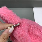 Balenciaga Fluffy Hourglass Mini Handbag With Chain Pink size 14 cm - 2