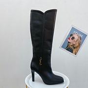 YSL Jane Monogram Boots In Smooth Leather Black - 2