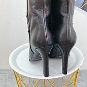 YSL Jane Monogram Boots In Smooth Leather Black - 4