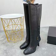 YSL Jane Monogram Boots In Smooth Leather Black - 5