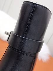 Hermes Short Boots Black Smooth Leather - 6