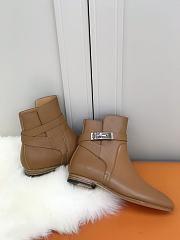 Hermes Short Boots Brown Smooth Leather - 5