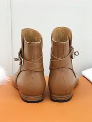 Hermes Short Boots Brown Smooth Leather - 2