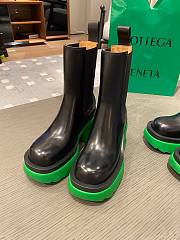 Bottega Veneta Lug Boots Black/Green Heel Height 7 cm - 2