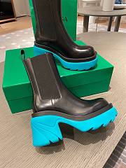 Bottega Veneta Lug Boots Black/Blue Heel Height 7 cm - 5