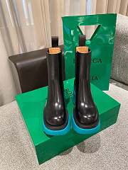 Bottega Veneta Lug Boots Black/Blue Heel Height 7 cm - 3