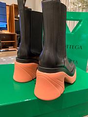 Bottega Veneta Lug Boots Black/Coral Pink Heel Height 7 cm - 6