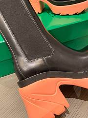 Bottega Veneta Lug Boots Black/Coral Pink Heel Height 7 cm - 3