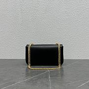 Celine Chain Shoulder Bag Cuir Triomphe Black Shiny Calfskin Golden Hardware 21cm - 5