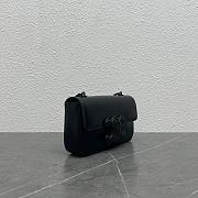 Celine Chain Shoulder Bag Cuir Triomphe Black Shiny Calfskin Black Hardware 21cm - 6