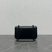 Celine Chain Shoulder Bag Cuir Triomphe Black Shiny Calfskin Black Hardware 21cm - 5