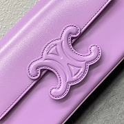 Celine Chain Shoulder Bag Cuir Triomphe Purple Shiny Calfskin Golden Hardware 21cm - 4