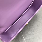 Celine Chain Shoulder Bag Cuir Triomphe Purple Shiny Calfskin Golden Hardware 21cm - 2