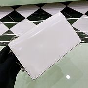 Prada Brushed Leather Shoulder Bag White 1BD307 size 19x10.5x3.5 cm - 3