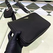 Prada Re-Nylon And Saffiano Leather Shoulder Bag Black 2VH113 size 24 cm - 2