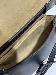 Loewe Mini Gate Dual Bag In Soft Calfskin And Jacquard Black Size 21 cm - 6