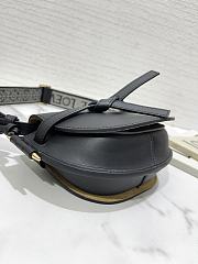 Loewe Mini Gate Dual Bag In Soft Calfskin And Jacquard Black Size 21 cm - 5