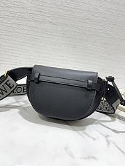 Loewe Mini Gate Dual Bag In Soft Calfskin And Jacquard Black Size 21 cm - 3