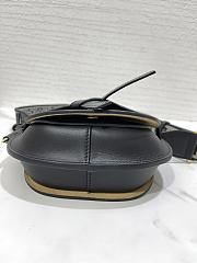 Loewe Mini Gate Dual Bag In Soft Calfskin And Jacquard Black Size 21 cm - 2