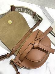Loewe Mini Gate Dual Bag In Soft Calfskin And Jacquard Brown Size 21 cm - 6
