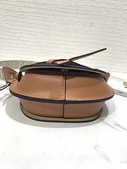 Loewe Mini Gate Dual Bag In Soft Calfskin And Jacquard Brown Size 21 cm - 3